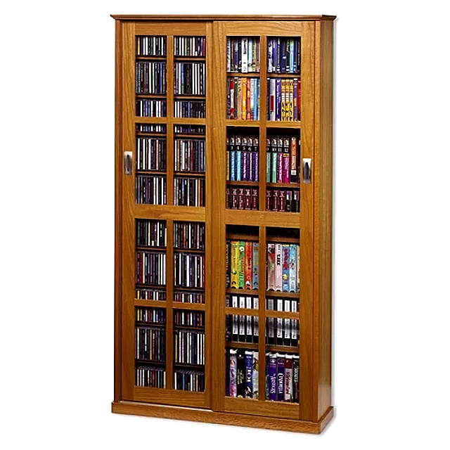 Craftsman Mission 700 CD DVD Oak Media Cabinet